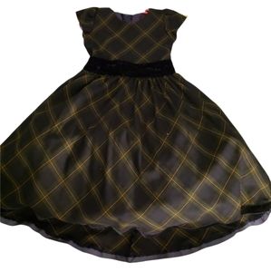 Green & Navy Plaid holiday dress, size 5